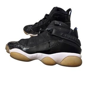 Nike Air Jordan 6 Rings "Space Jam" Sneakers in Black White Tan 10.5